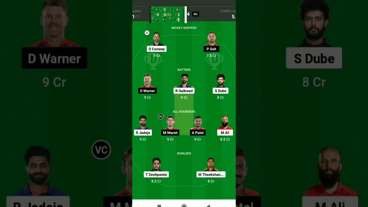 CSK vs DC Dream11 Team | CSK vs DC Grand League Teams | CHE vs DC Dream11 Prediction | IPL 2023