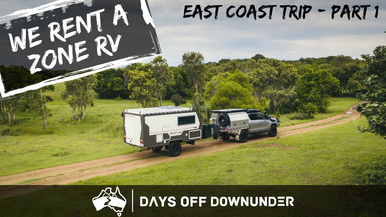 We rent a ZONE RV caravan | East Coast QUEENSLAND Trip In Our HILUX