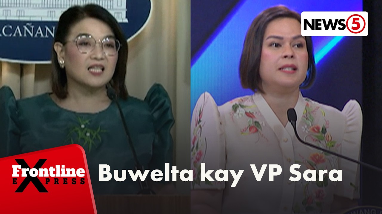 Palasyo, bumuwelta kay VP Sara sa isyung 'kalat' na pamamahala | Frontline Express