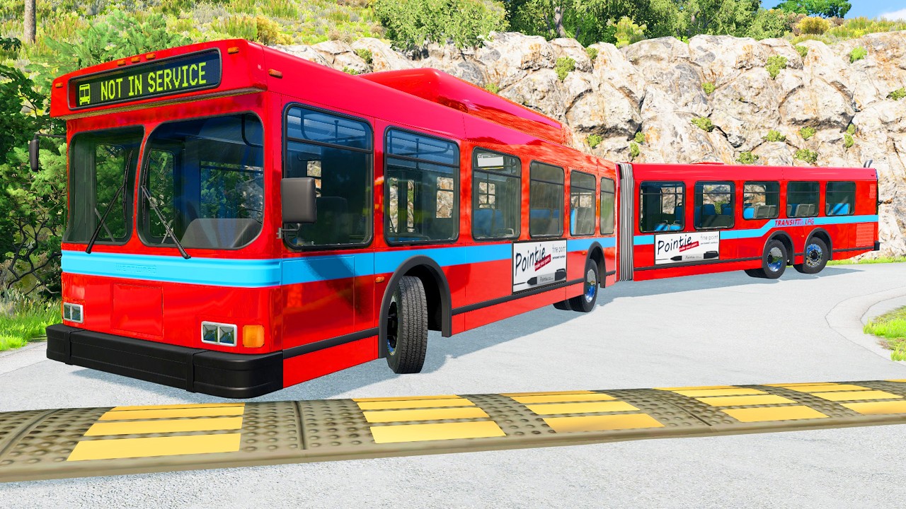BUS And TRUCKS Vs SPEED BUMPS - BeamNG.Drive