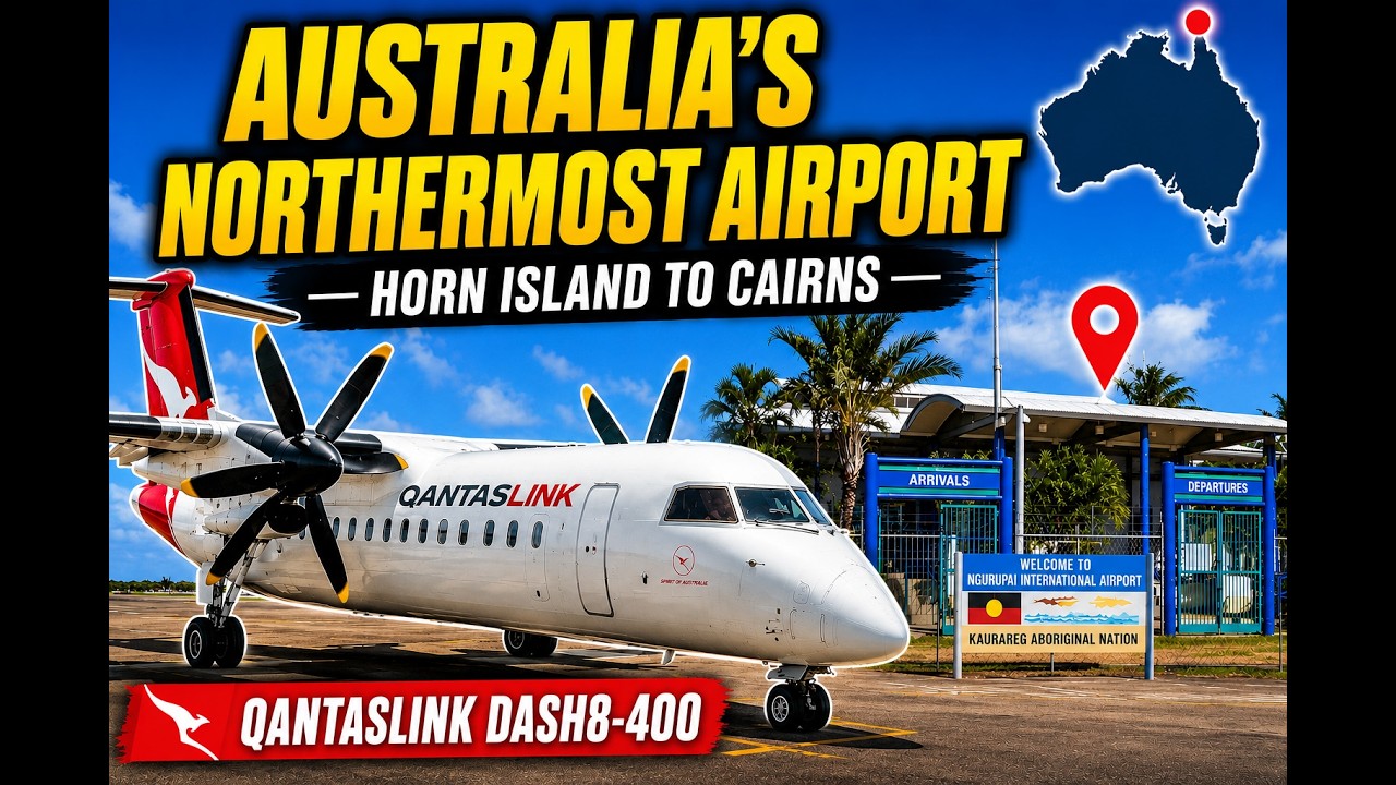 Flying From Australia's Northernmost Domestic Airport | Horn Island to Cairns |QantasLink Dash 8-400