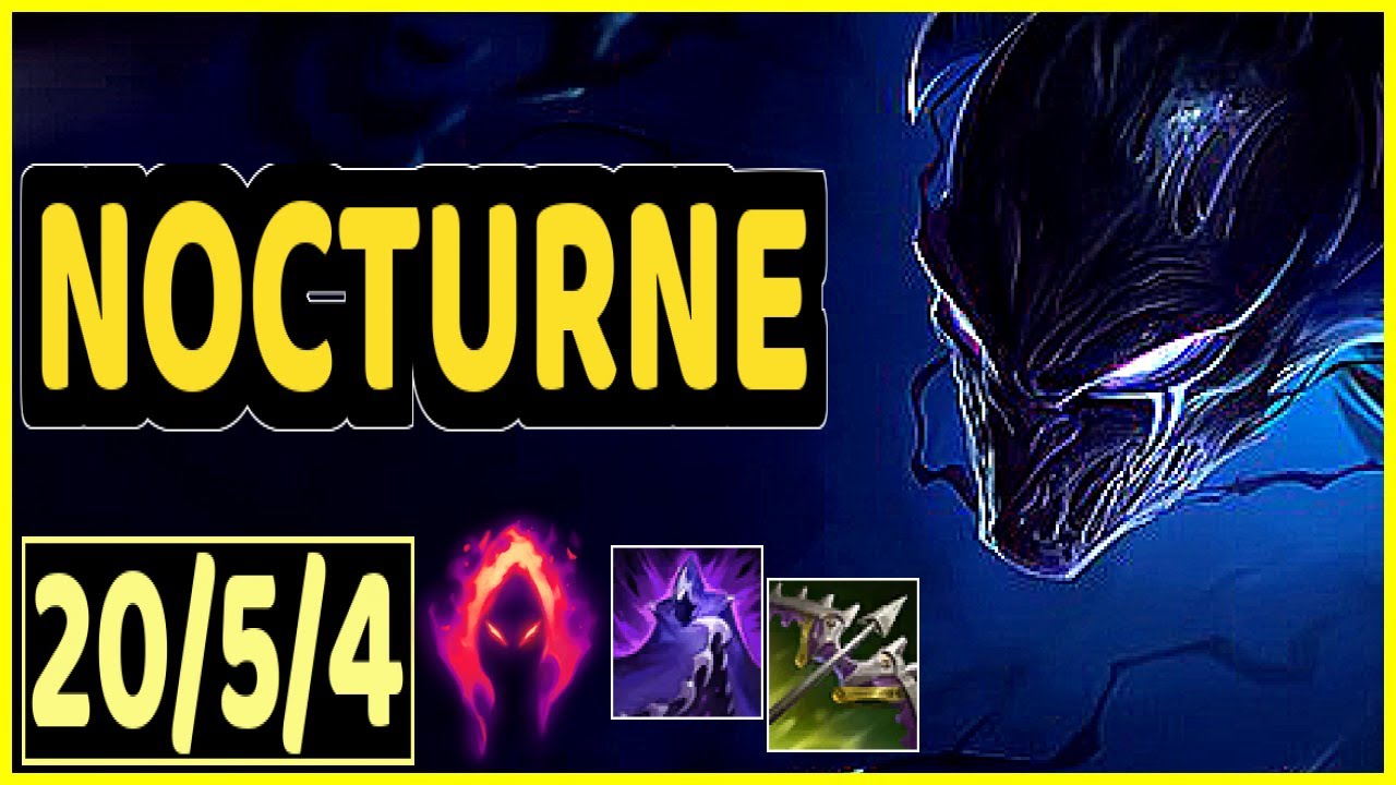 NOCTURNE VS SHYVANA - 20/5/4 KDA JUNGLE GAMEPLAY