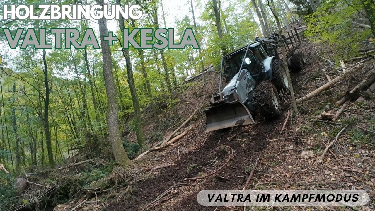 Alles was geht! Valtra und Kesla 12 MD mit Wegzapfwellenantrieb bei Dreck und schwerem Gelände