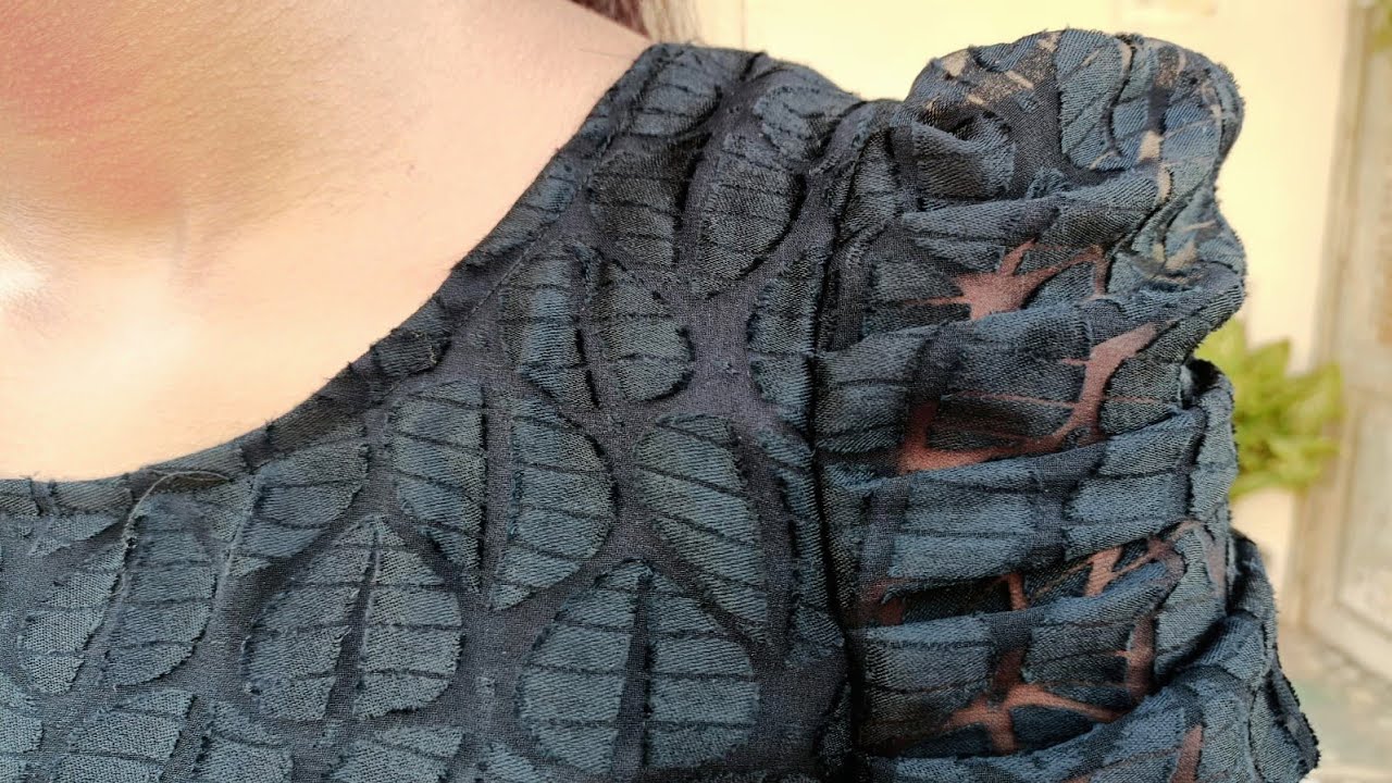 కొత్తరకము బుట్ట చేతులు/Trending puff sleeves cutting and stitching in telugu/Cowl sleeves