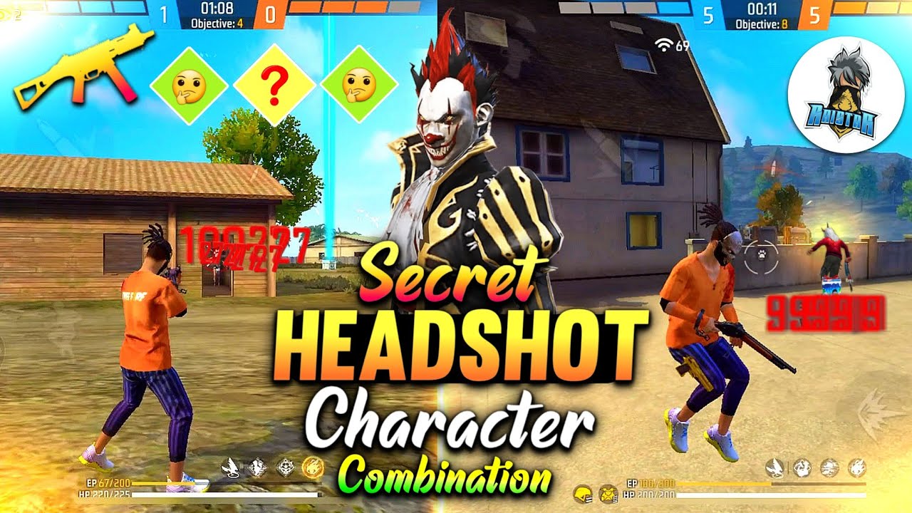 Secret Headshot Character Combination किसी ने नही बताया 😱 || Best Character Skill || Free Fire