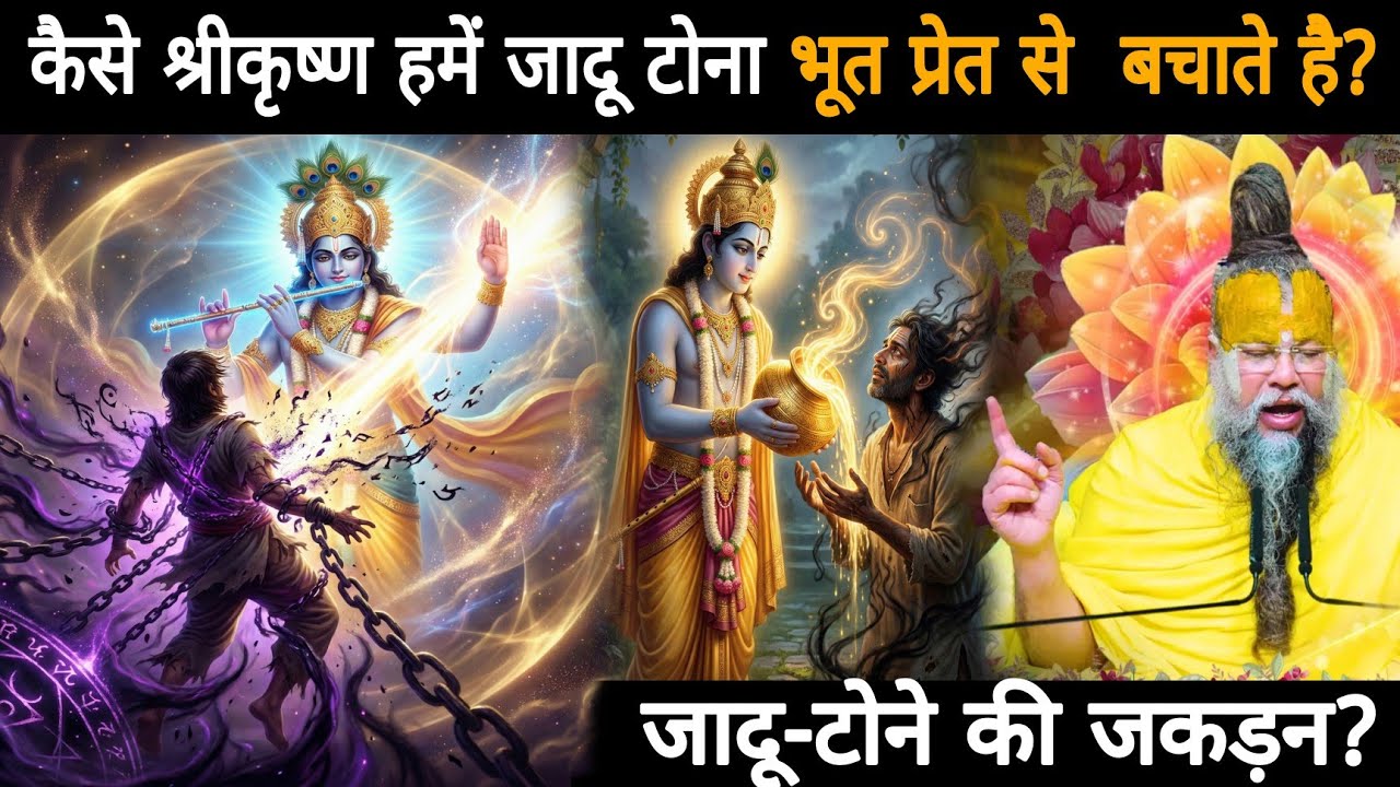 जादू-टोने की जकड़न-कैसे श्रीकृष्ण हमें जादू टोना भूत प्रेत से  बचाते है?
