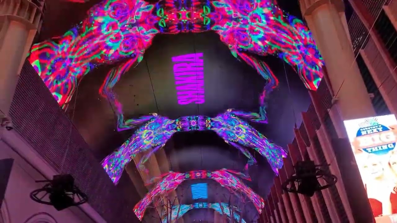 Viva Vision Light Show In Frenont Street Las Vegas (Shakira) #lasvegas #shakira