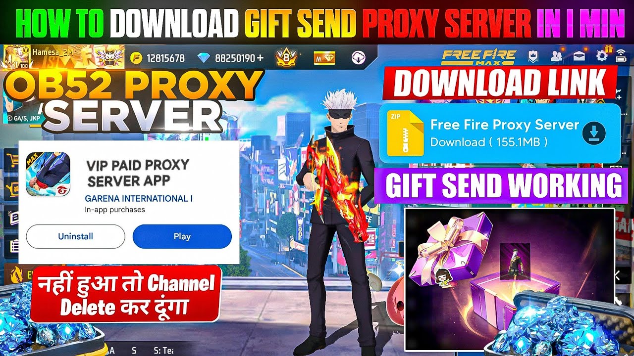 Free Fire Vip Proxy Server Download ( 100% Working )🥳💥Download Vip Proxy Server in 1 Minute FF Proxy
