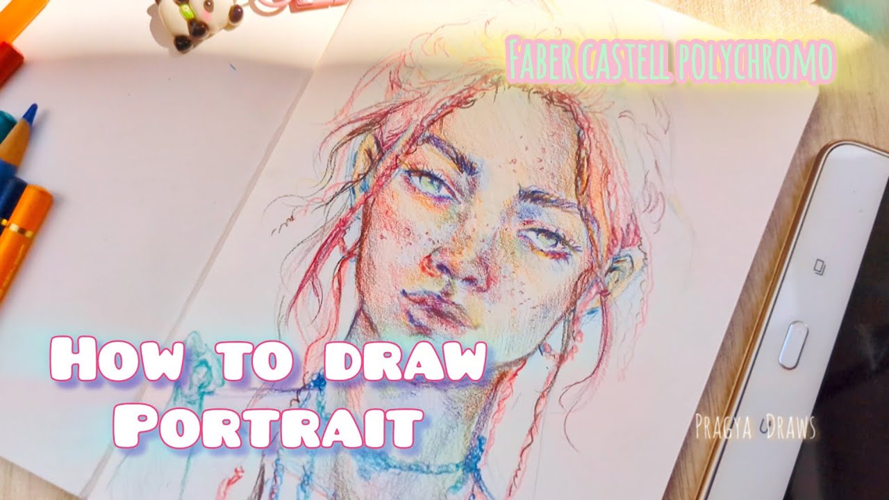 How to Draw a Portrait | Faber castell polychromos