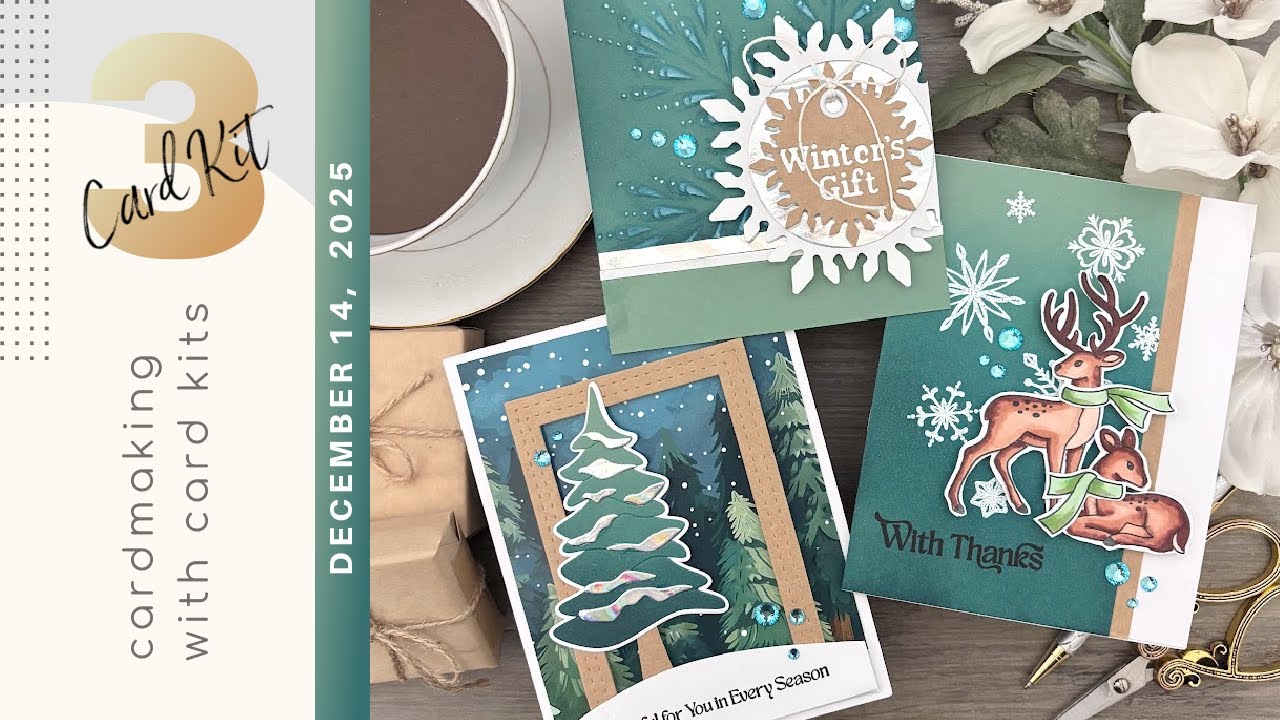 CREATIVE Winter Cards | Simon Says Stamp January 2026 Card Kit Tutorial 