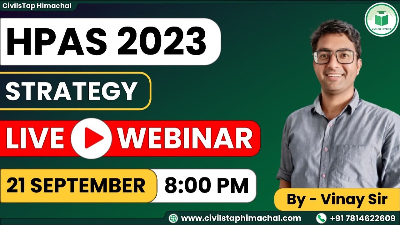 HPAS 2023 Strategy for freshers and Beginners | Live Webinar | By Vinay Sir