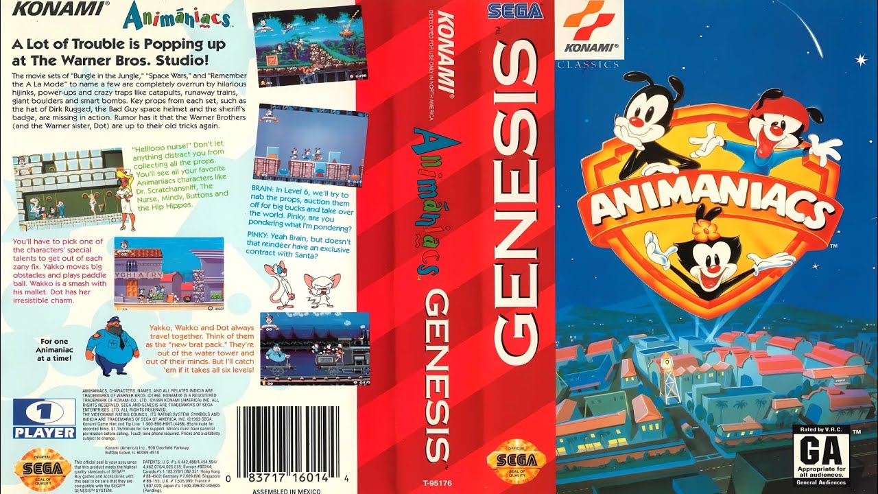 [Cast] Animaniacs (SEGA Mega Drive/Genesis Music) 🎶
