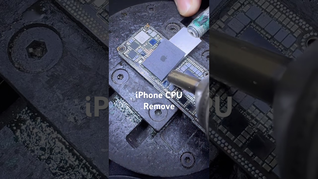 iPhone CPU Remove & Glue Cleaning #iphone #repair #ic #bga #reball #fix