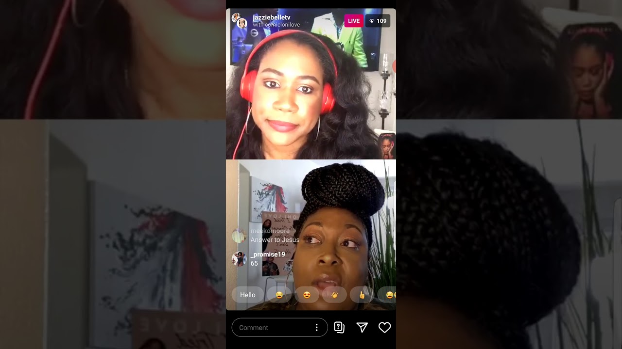 Jazzie belle tv and loni love on Instagram live