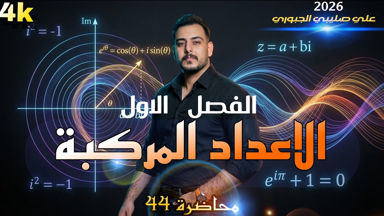 44-رياضيات السادس العلمي /الفصل الاول  / الاعداد المركبة /ربط الاوميكا مع ديموافر🔴 والصيغة القطبية🔵