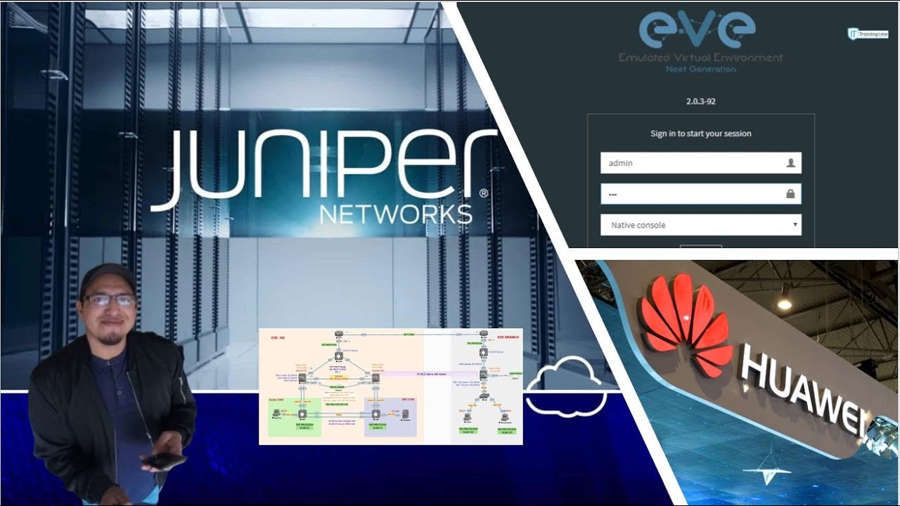 Router Huawei y Juniper en EVE NG