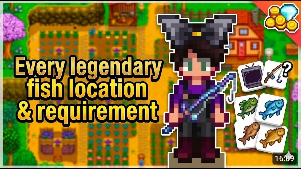 Stardew Valley :Every legendary fish location &requirement