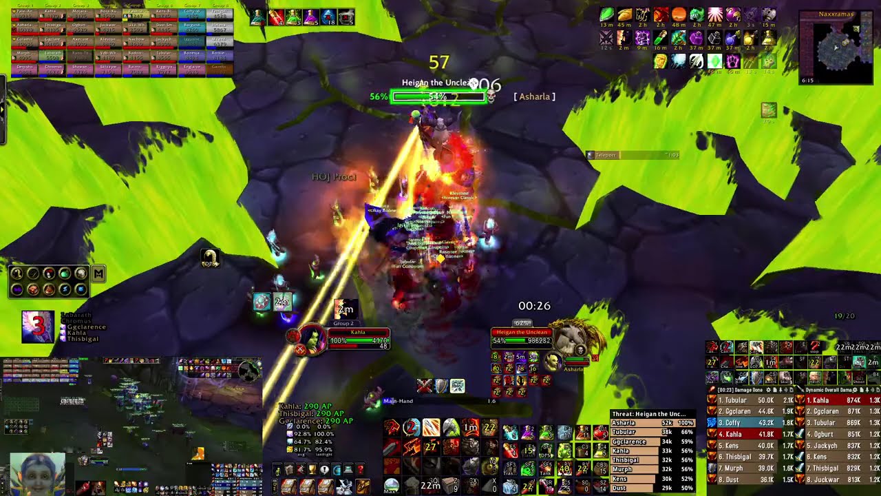 [Okay Booner] Kahla Fury Warrior 1495 DPS Horde #2 | Wow Classic Era Naxxramas Speedrun
