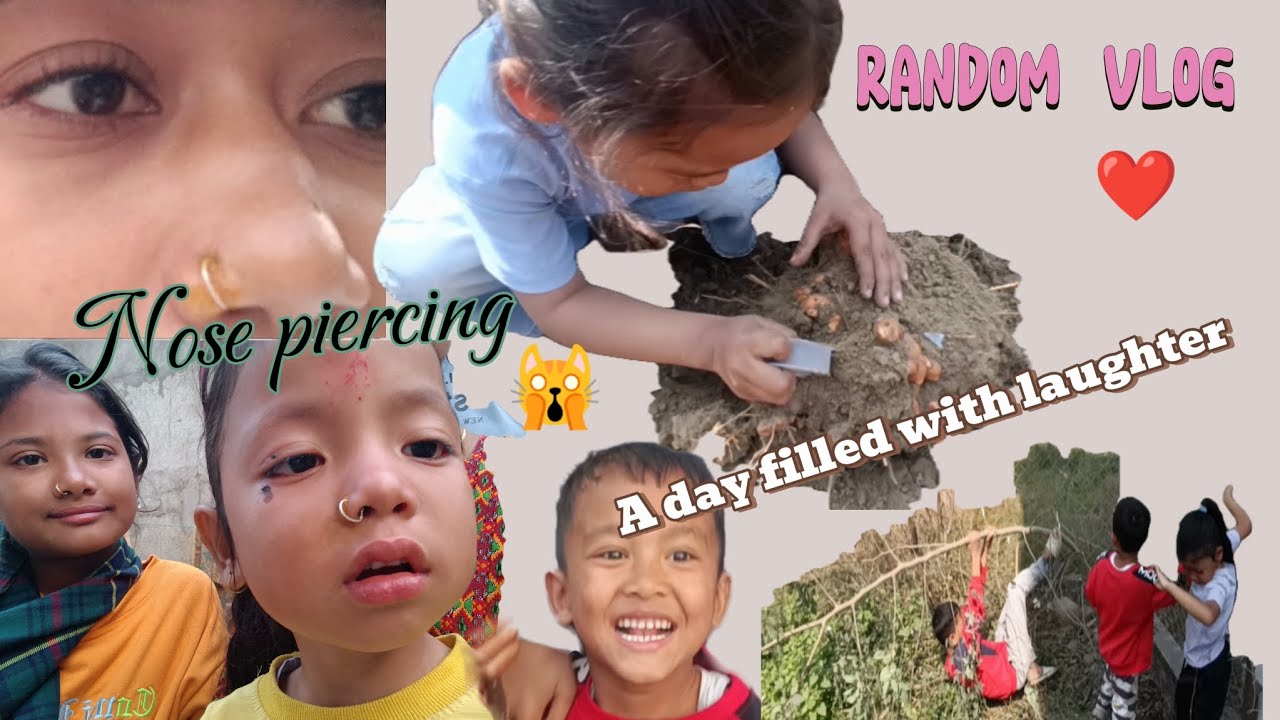 Nose piercing in Saraswati puja😓 | Random family vlog |#family #vlog