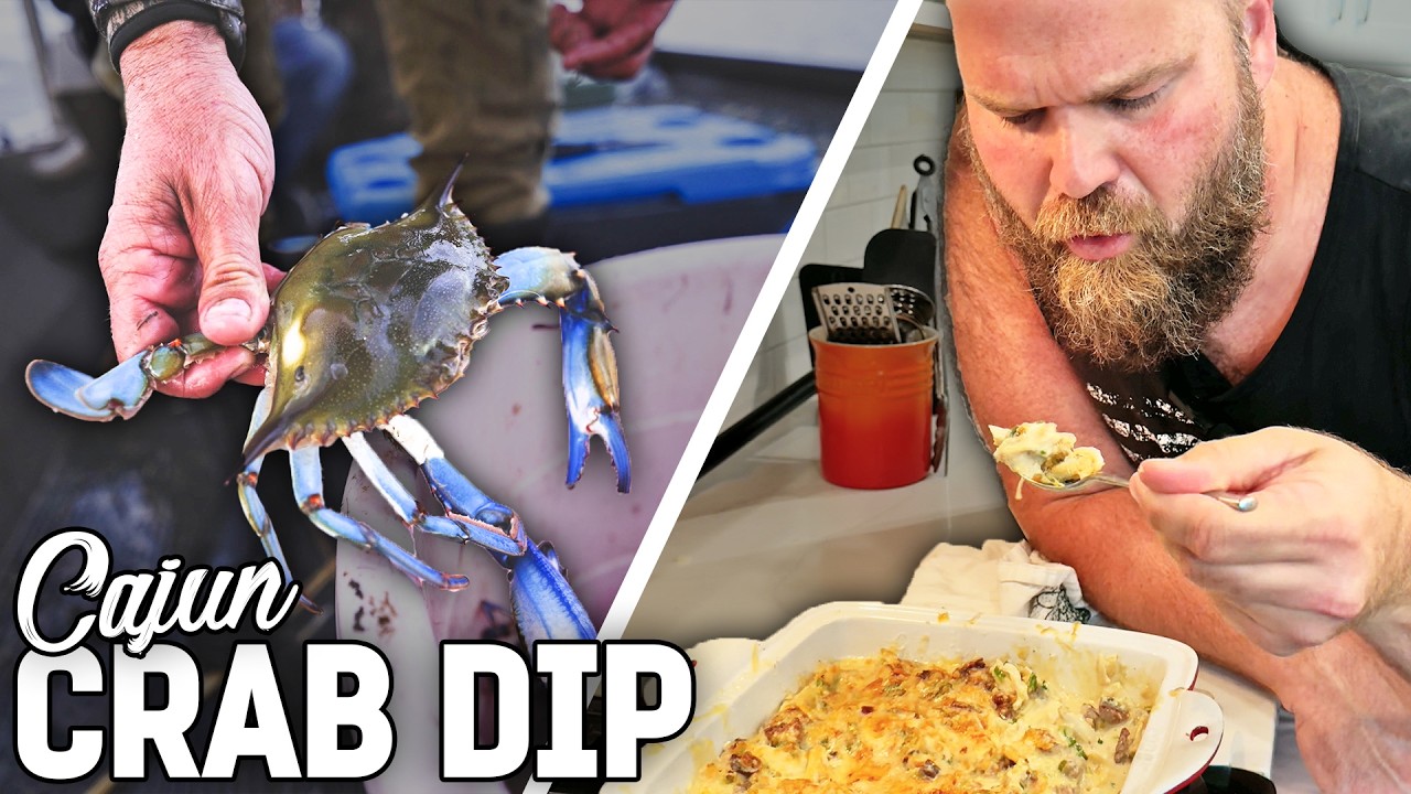 Making the BEST Cajun crab dip with Louisiana Blue Crabs
