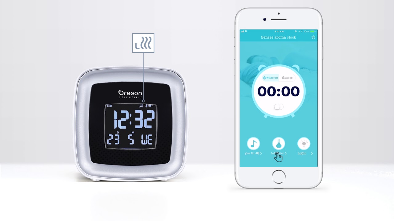 Oregon Scientific | SENSES Aroma Clock | RM661 Usage Video