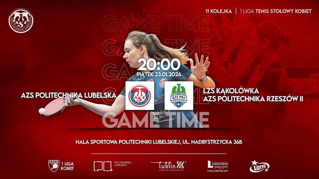 AZS Politechnika Lubelska – LZS Kąkolówka AZS PRz Rzeszów II // 1 Liga Tenisa Stołowego Kobiet
