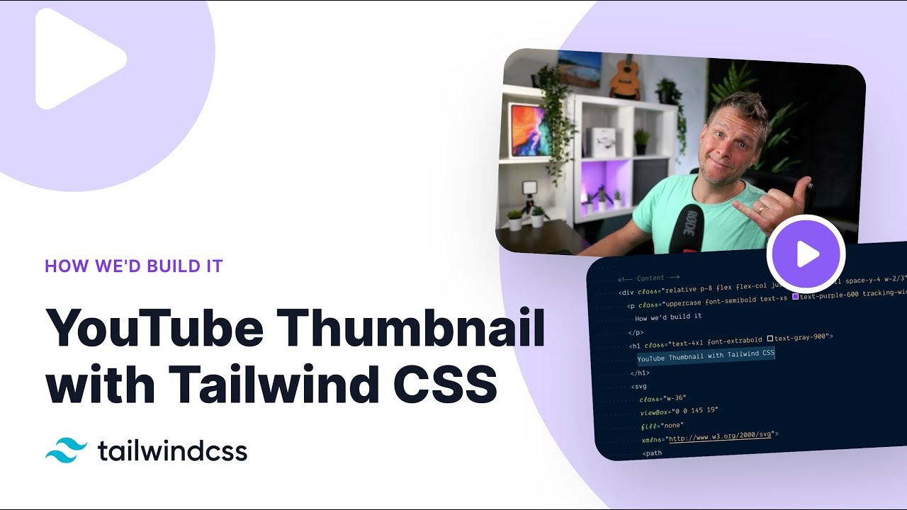 Создание миниатюры YouTube с помощью Tailwind CSS