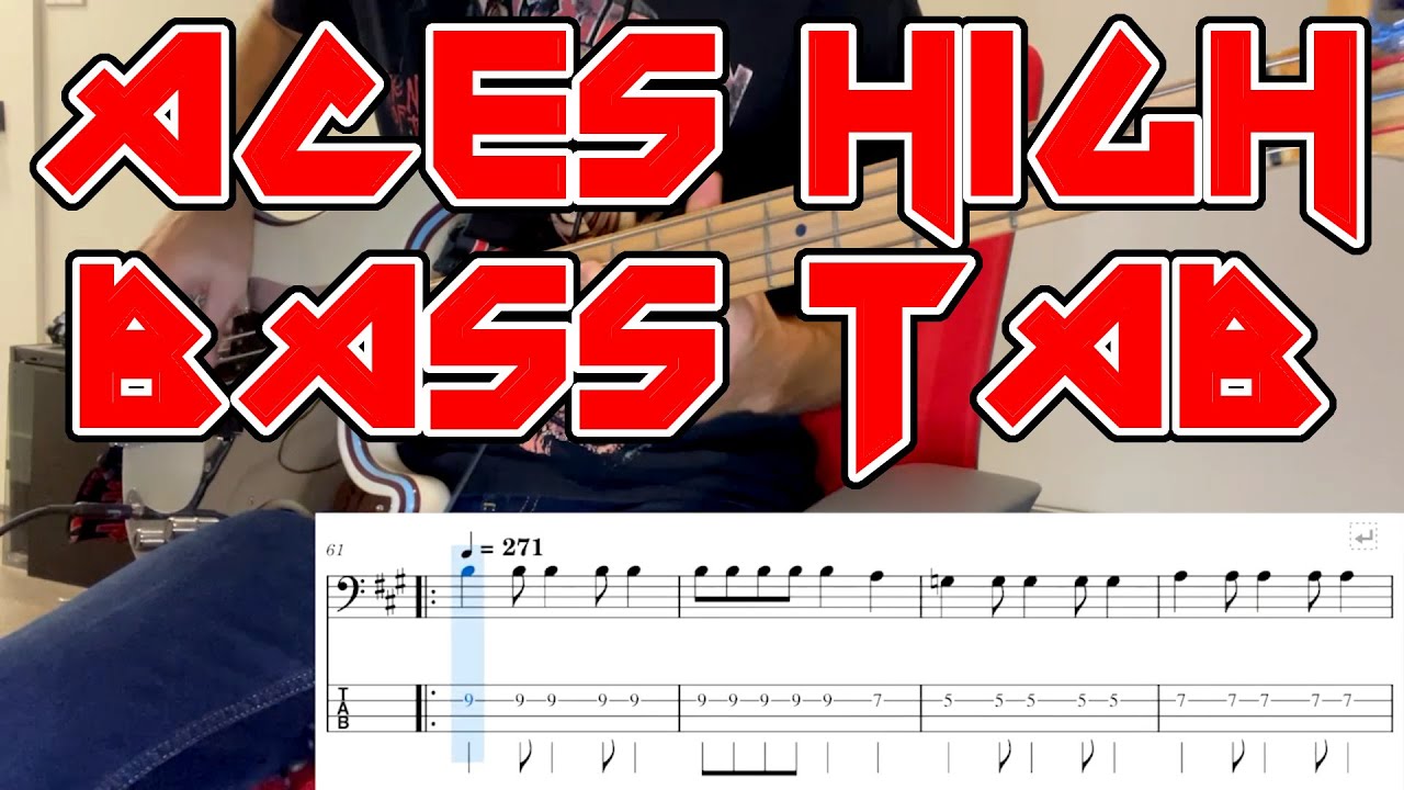 Aces High - Iron Maiden (Bass Cover + Tab)