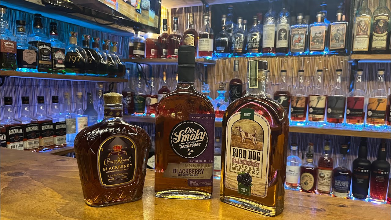 Обзор Crown Royal Blackberry. Соперничество с Ole Smoky и Bird Dog. Кто победит в битве бутылок?