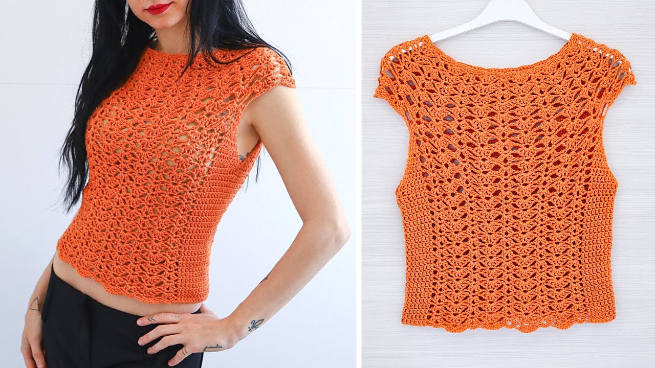 TUTORIAL TOP CANOTTA UNCINETTO 