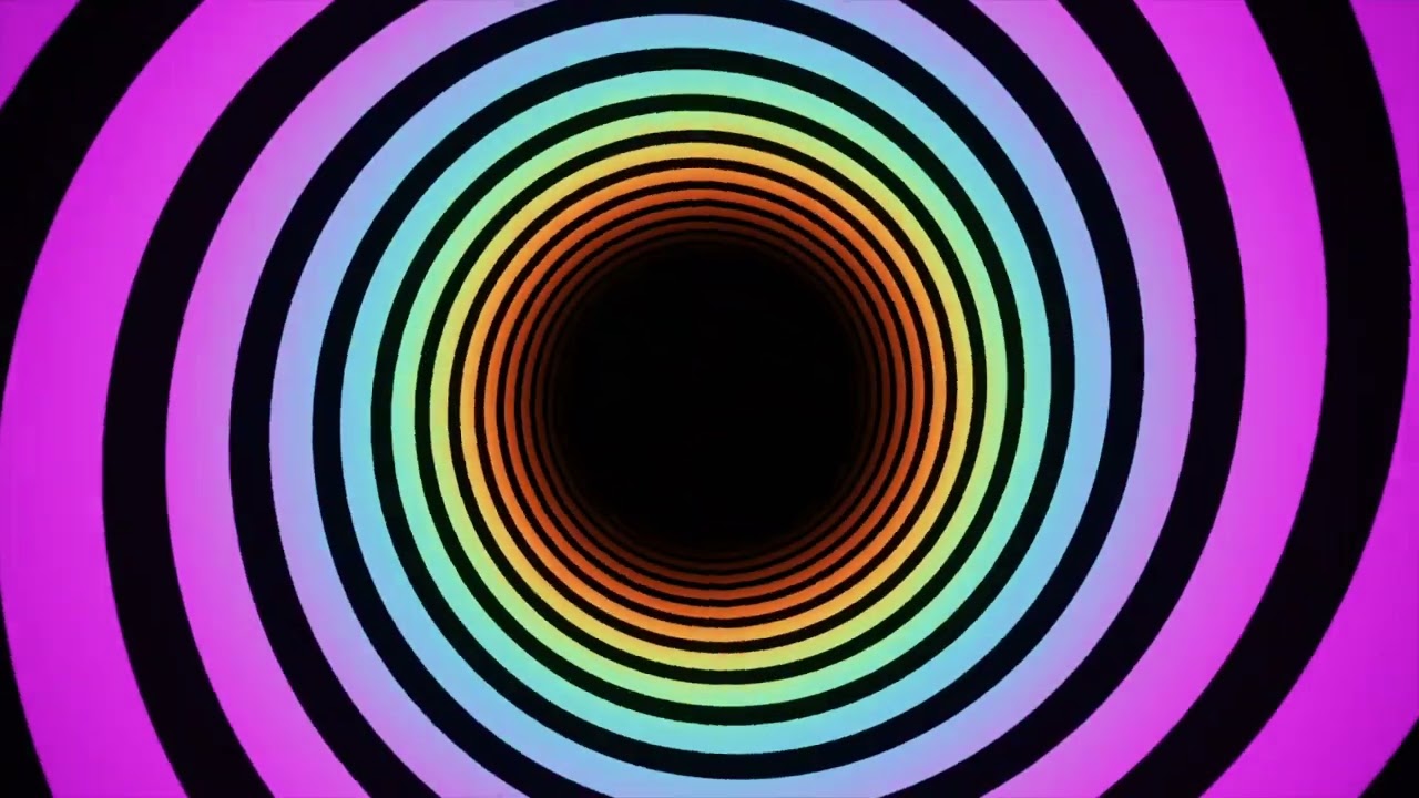 Hypnotic Spiral Multi Colour Loop | 60 Minutes of Silent Visual Bliss