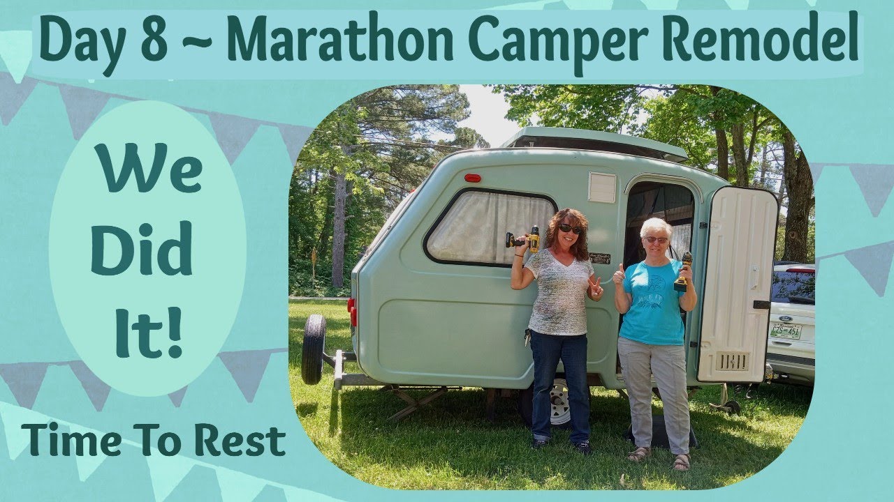 Day 8 ~ Marathon Camper Remodel // 1987 Cadet Fiberglass Camper / n126 / Freedom Microlite Caravan