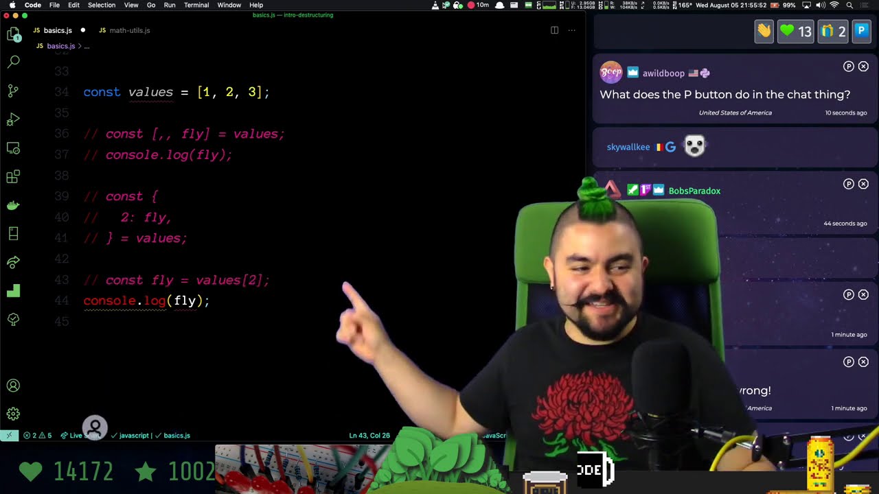 A casual explanation of Destructuring Objects and Arrays in JavaScript