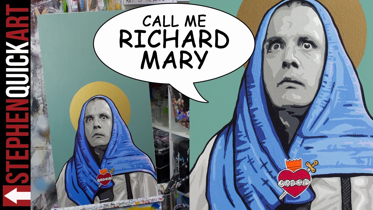 BOTTOM-  Rik Mayall Painting - Richard Mary - Pop Art Parody -