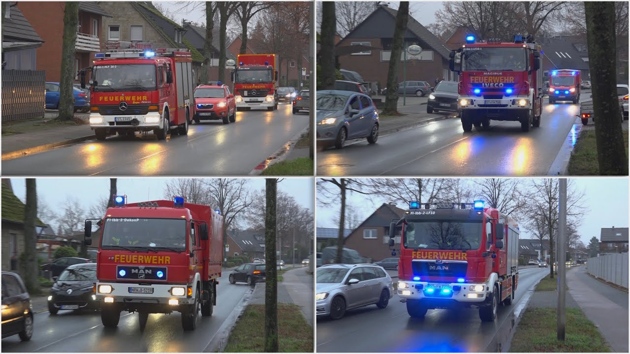 Wasserdampf löst ABC-Einsatz aus - Einsatzfahrten Feuerwehr Ibbenbüren - 43 Einsatzkräfte -Fehlalarm