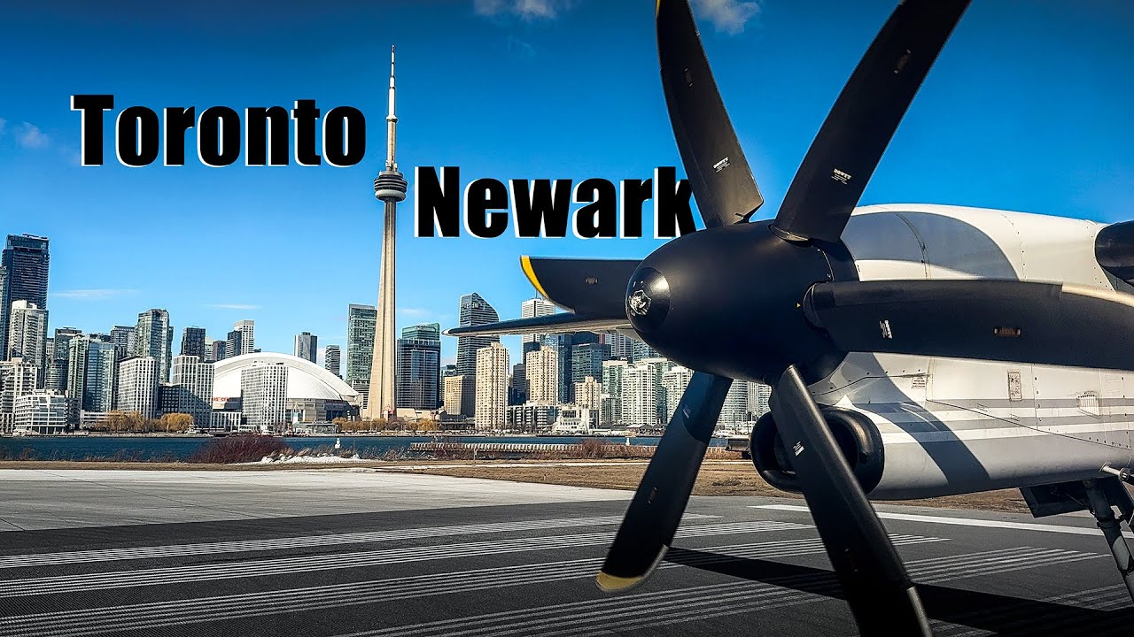 Take off from the Downtown | Porter Airlines Dash-8 | Toronto City to Newark | YTZ-EWR