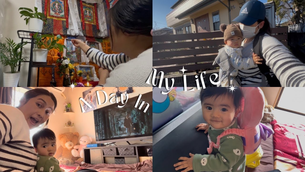 A day with my 7 months old❤️#japanvlog #lordbuddha #cute #love #family 