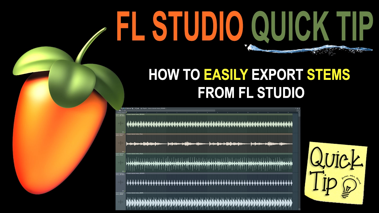 Как экспортировать стемы из FL Studio (разделить дорожки микшера)