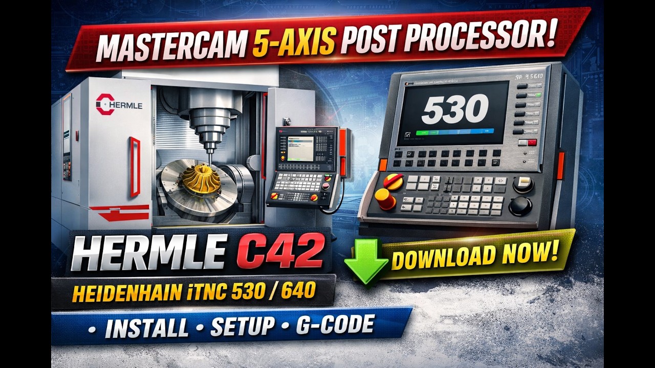 Hermle C42 Mastercam 5-Axis Post Processor  | Heidenhain iTNC 530 / 640 | Installation Guide