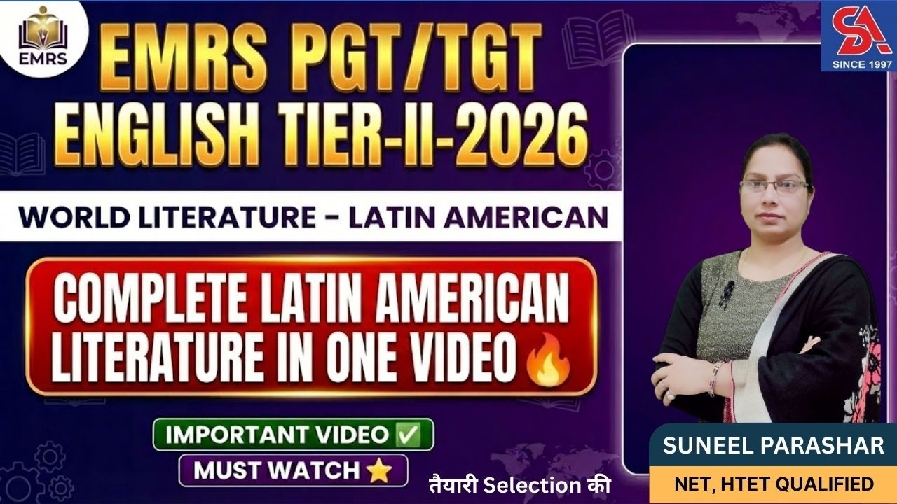 EMRS TGT/PGT ENGLISH TIER-II-2026 I WORLD LITERATURE-COMPLETE LATIN AMERICAN LITERATURE IN ONE VIDEO