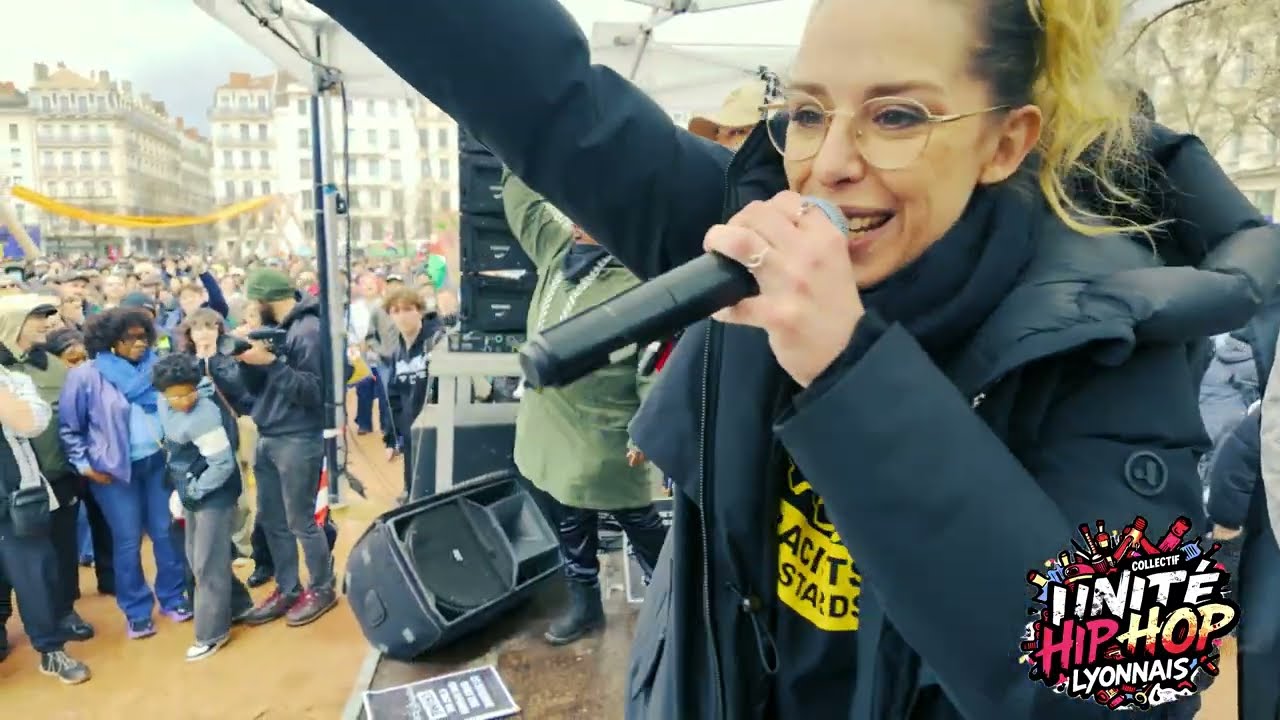 Collectif Unit&eacute; Hip-hop Lyonnais - show pour la Marche des solidarit&eacute;s