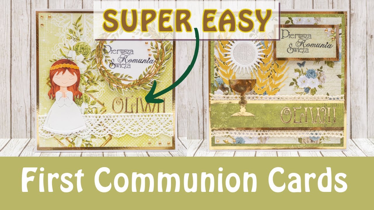 QUICK and EASY First Holy Communion Cards #craftoclock