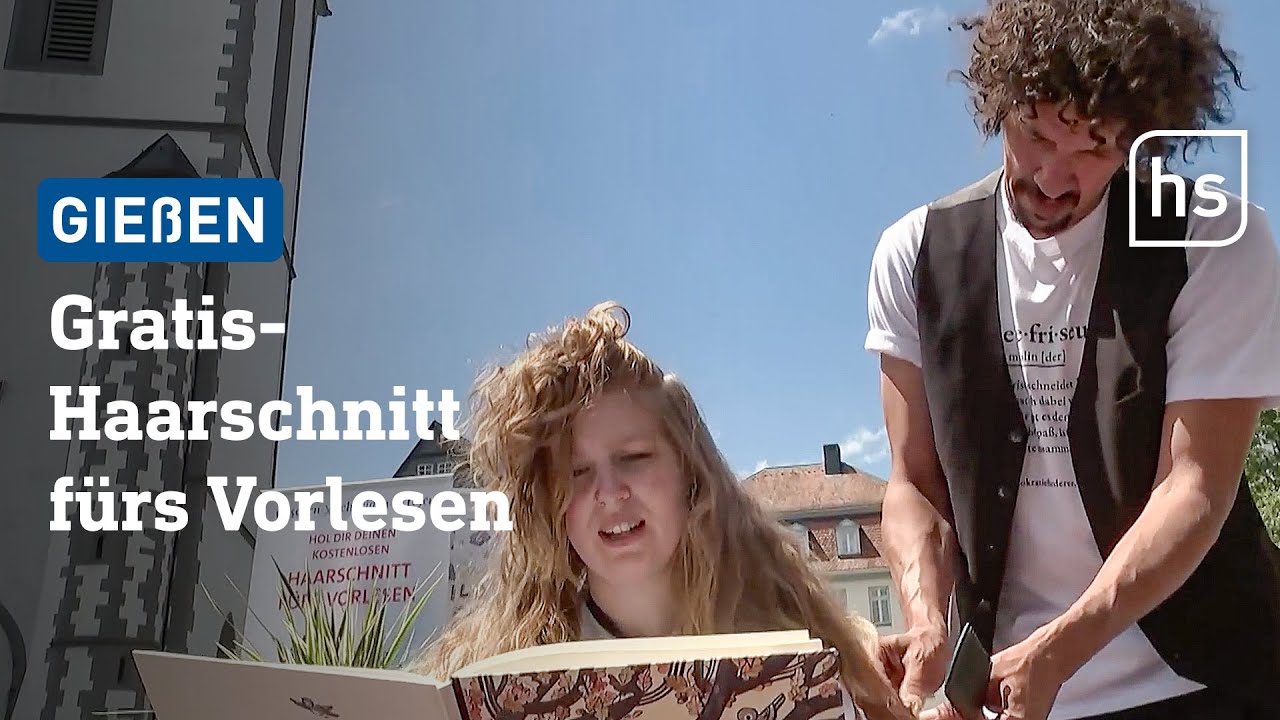 Gießen: Mitten auf Kirchplatz - Frisör schneidet kostenfrei die Haare | hessenschau