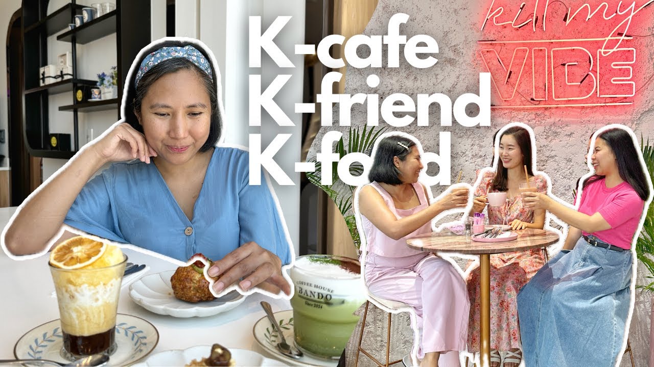 Life in Dubai | trying out a Korean cafe, meeting a Korean friend, Korean food mukbang