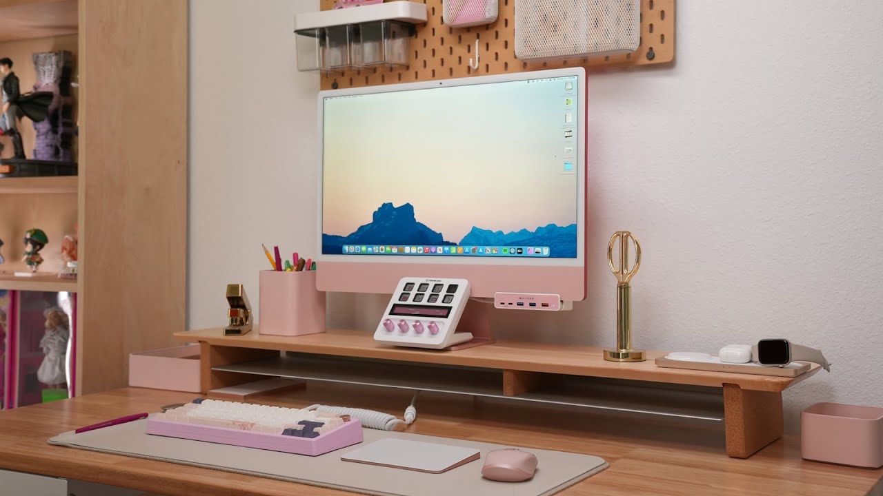 Making my Wife her Cozy Aesthetic Mac Desk Setup