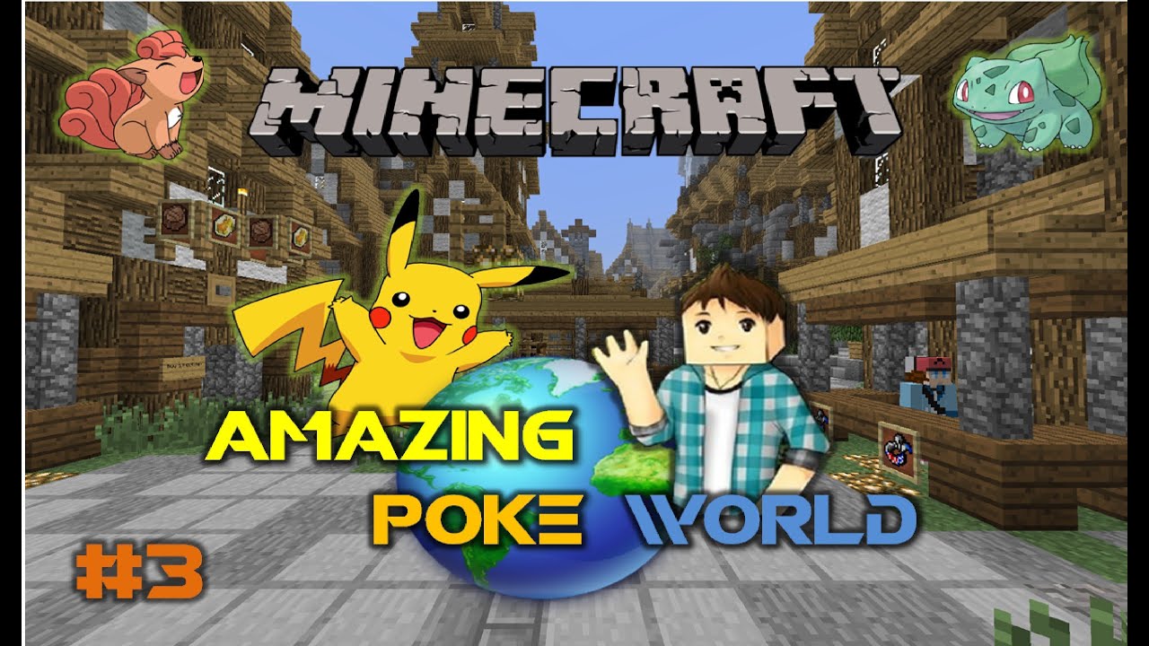 Minecraft: Amazing PokeWorld #3 - Делаем магазин с украшениями (Игра на сервере)