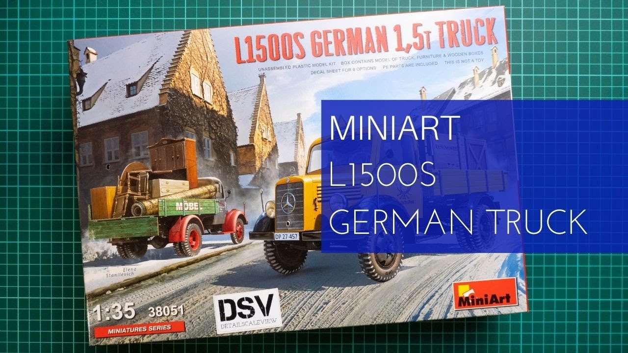 Миниарт 1/35 L1500S Немецкий 1.5т Грузовик (38051) Обзор Набора