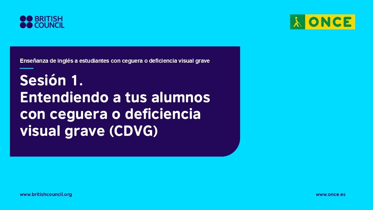 Sesión 1: Entendiendo a tus alumnos con ceguera o deficiencia visual grave (CDVG)