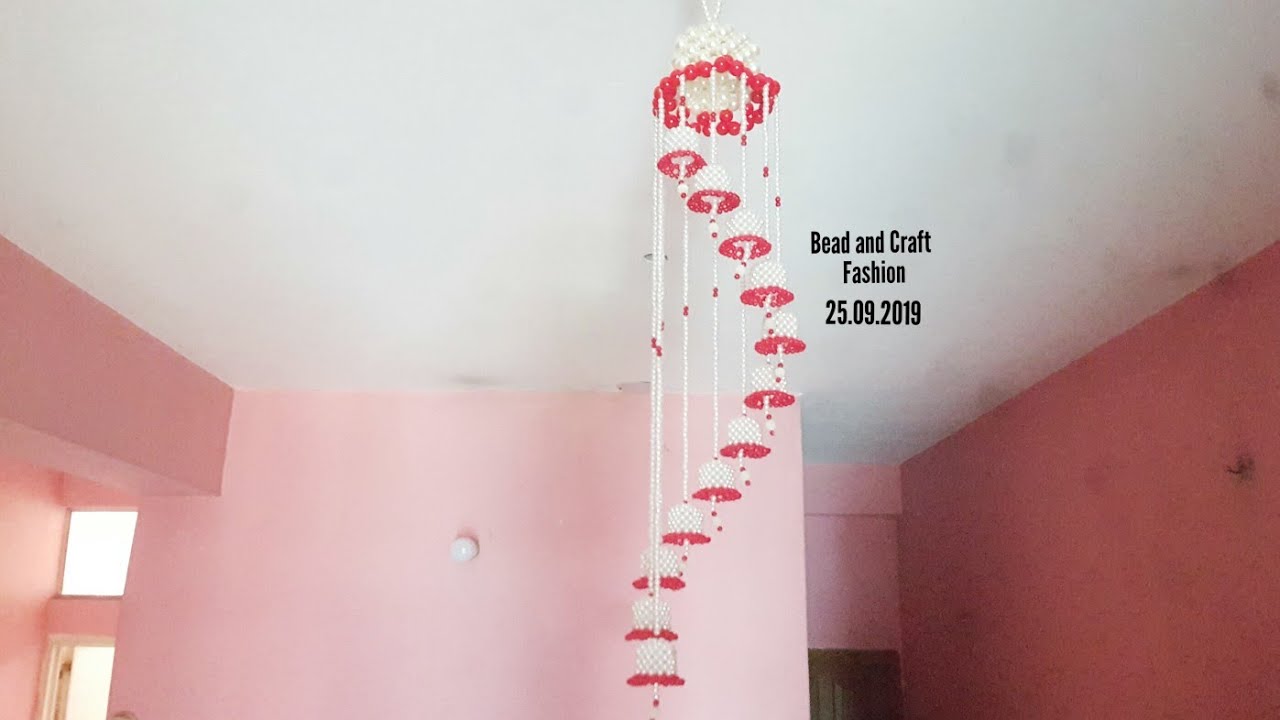 How to make beaded doorbell || windchime || পুতির ডোরবেল || পুতির কাজ || With all measurements ||DIY