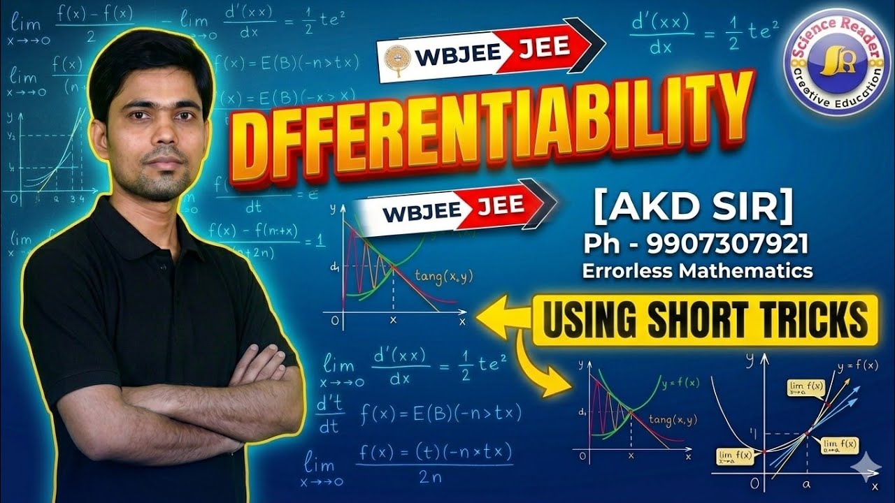 Differentiability | WBJEE & JEE(Main) | Using Short Tricks | AKD Sir 